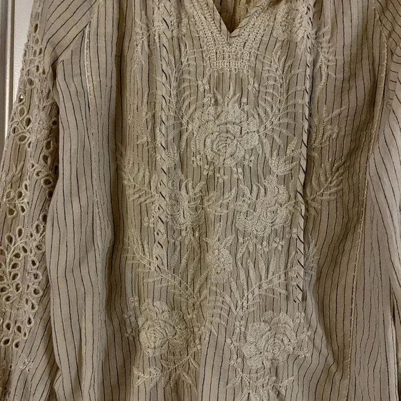 Johnny Was Ivory Marrakesh Embroidered Blouse - Picture 3 of 11